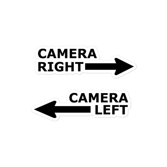 camera right camera left sticker