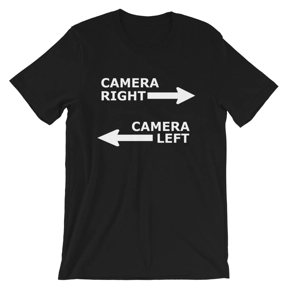 camera right camera left t shirt